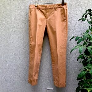 Tommy Hilfiger Women’s tan cotton ankle pants with cuff detail size 6